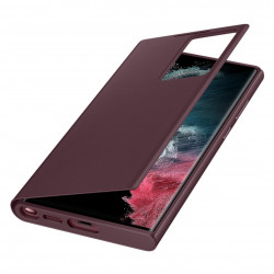 Samsung Flip case Clear View for Samsung Galaxy S22 Ultra Burgundy